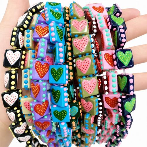 手作りランプワークビーズ, ランプワーク, DIY & 心のパターンと, 無色, beads size 16-17mm, 約 20パソコン/ストランド, 売り手 ストランド