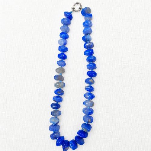 めのう ネックレス, ファッションジュエリー & 女性用, 無色, beads size 9*16-18mm, 長さ 約 40 センチ, 売り手 パソコン