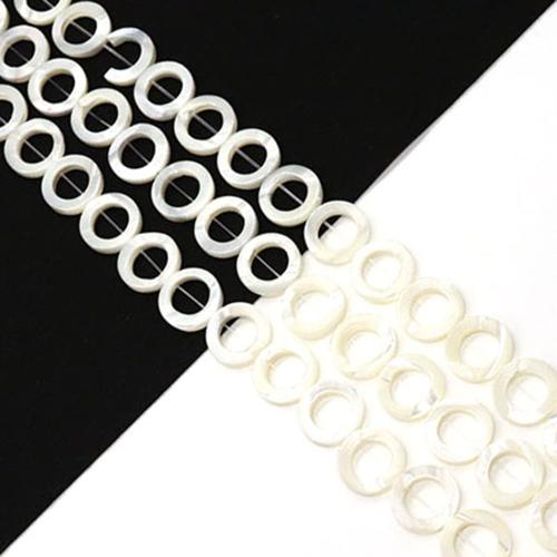 Přírodní Korálky Sea Shell, Kobliha, DIY, 15mm, Vnitřní průměr:Cca 8mm, Prodáno za Cca 38 cm Strand