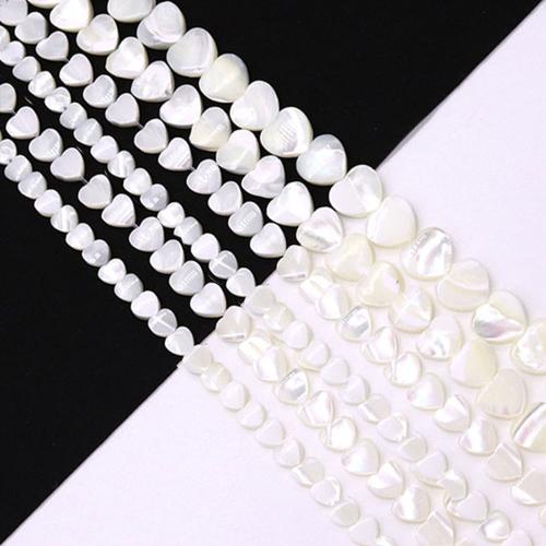 Natural Sea Shell Beads, Cuore, DIY & formato differente per scelta, Venduto per Appross. 38 cm filo
