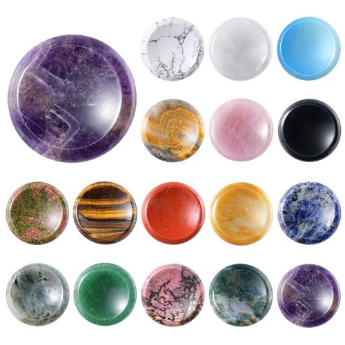 Massage Jewelry Gemstone Flat Round polished DIY 40mm Sold By PC