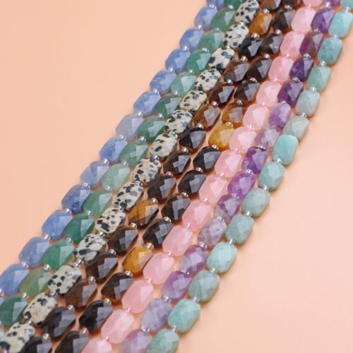 Perles bijoux en pierres gemmes, pierre gemme, rectangle, DIY & différents matériaux pour le choix & facettes, 8x12mm, Environ 26PC/brin, Vendu par brin