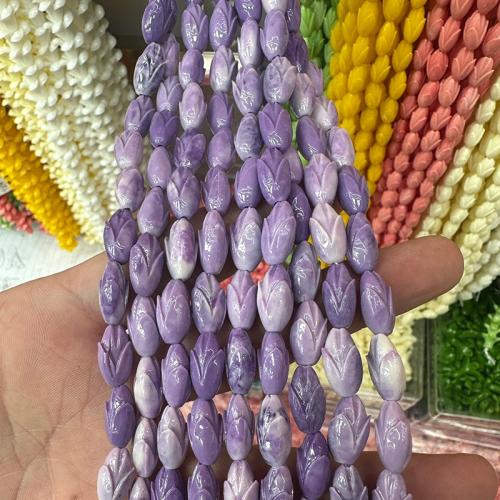 Natuurlijke koraal kralen, Flower Bud, DIY, meer kleuren voor de keuze, 7x14mm, Ca 26pC's/Strand, Per verkocht Ca 38 cm Strand