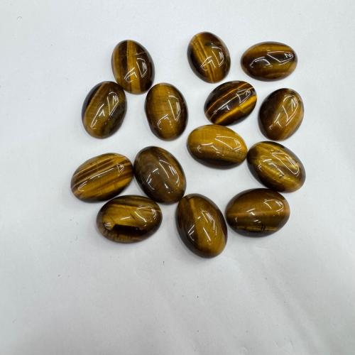 Tiger Eye ravna leđa cabochon, Stan Oval, uglađen, možete DIY & različite veličine za izbor, Prodano By PC