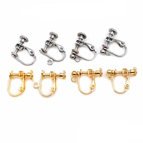 Cruach dhosmálta Clip Ar Earring Lorg, 316 Cruach dhosmálta, plátáilte, DIY & stíleanna éagsúla do rogha, dathanna níos mó le haghaidh rogha, Díolta De réir PC