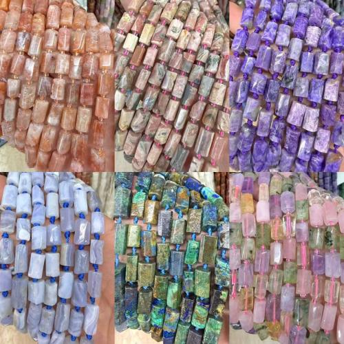 Abalorios de Gemas, Piedras preciosas, Columna, Bricolaje & diferentes materiales para la opción, beads size 10-14mm, Vendido para aproximado 38 cm Sarta