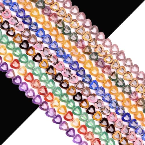 Grânulos de gemstone jóias, misto de pedras semi-preciosas, Coração, DIY & materiais diferentes para a escolha & vazio, 10mm, Aprox 18PCs/Strand, vendido para Aprox 20 cm Strand