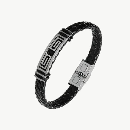 PU Leder Armband, mit 304 Edelstahl, Vintage & verschiedene Stile für Wahl & für den Menschen, verkauft von PC