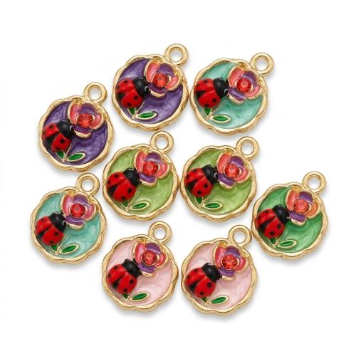 Polymer Clay riipukset, kanssa Sinkkiseos, kullan väri kullattu, tee-se-itse & emali, enemmän värejä valinta, 16x13x5mm, Reikä:N. 2mm, Myymät PC