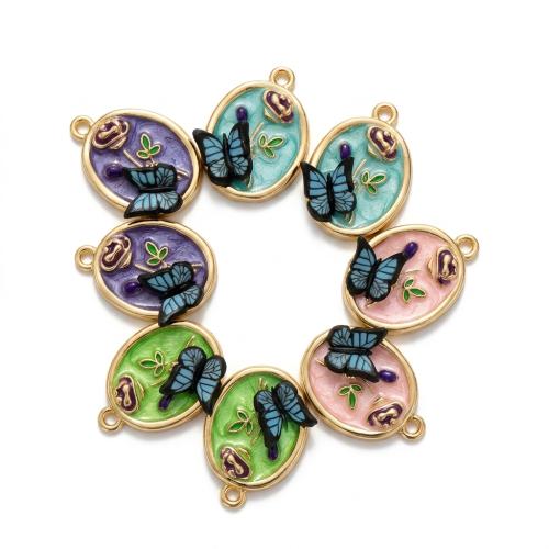 Polymer Clay riipukset, kanssa Sinkkiseos, kullan väri kullattu, tee-se-itse & emali, enemmän värejä valinta, 22x16x5mm, Reikä:N. 2mm, Myymät PC