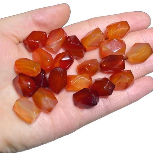 Prirodni Red ahat perle, Red Agate, Geometrijski uzorak, uglađen, možete DIY, 10x15mm, Prodano By PC