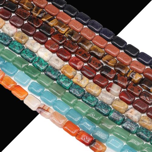 Grânulos de gemstone jóias, misto de pedras semi-preciosas, Retângulo, DIY & materiais diferentes para a escolha, 6x8mm, Aprox 45PCs/Strand, vendido para Aprox 38 cm Strand