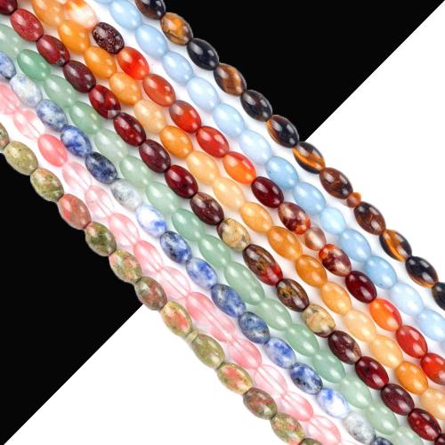 Grânulos de gemstone jóias, misto de pedras semi-preciosas, DIY & materiais diferentes para a escolha, 6x9mm, Aprox 42PCs/Strand, vendido para Aprox 38 cm Strand