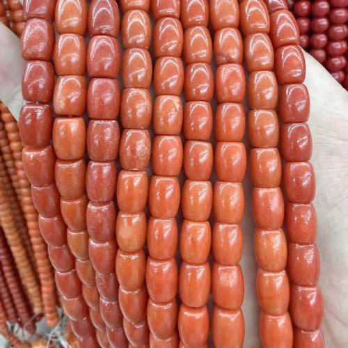Natürliche Korallen Perlen, Eimer, DIY & verschiedene Größen vorhanden, rote Orange, verkauft per ca. 38 cm Strang