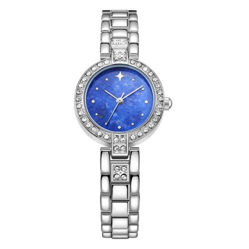Sinc Alloy Watch Chailleach bráisléad, le Gloine & Cruach dhosmálta, Babhta, plátáilte, Uisce saoil resistant & do bhean & le rhinestone, dathanna níos mó le haghaidh rogha, Díolta De réir PC
