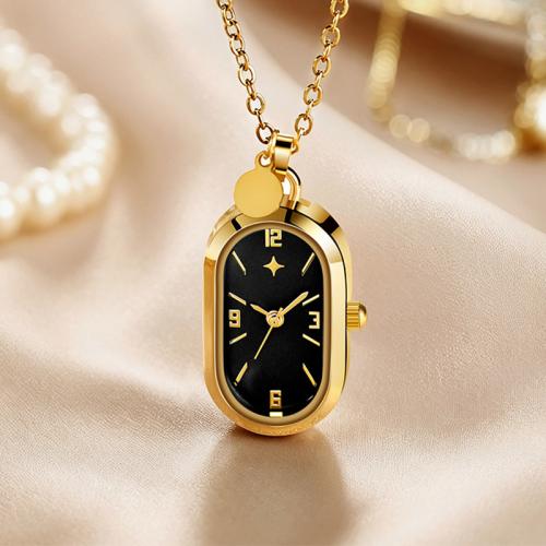 Zinc Alloy Watch Ketting, met Roestvrij staal, plated, mode sieraden & voor vrouw, meer kleuren voor de keuze, Lengte Ca 90 cm, Verkocht door PC