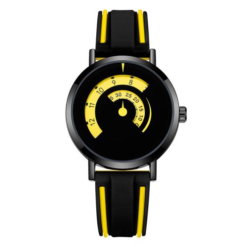 Zinc Alloy Watch Bracelet, med Silicone & Stainless Steel, Livsbestandig & for mennesket, flere farver til valg, Solgt af PC
