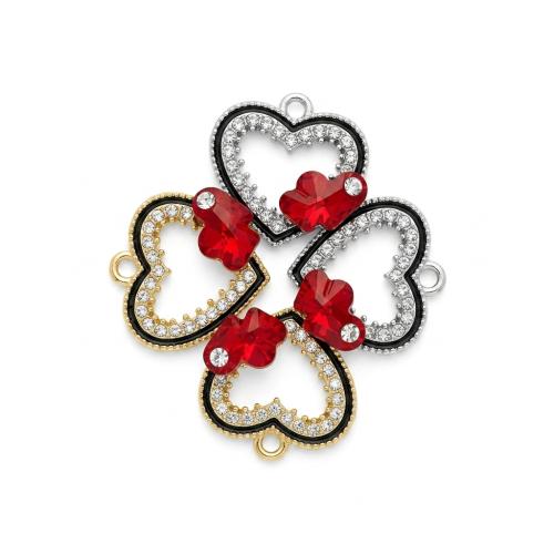 Polymer Clay Pendants with Zinc Alloy Heart plated DIY & enamel & with rhinestone Approx 2mm Sold By PC