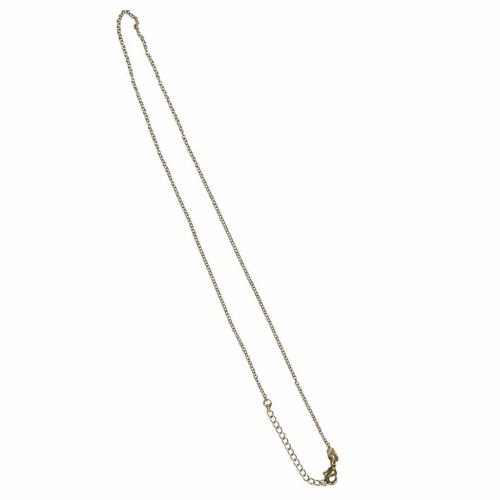 Messing halskæde kæde, med 5cm extender kæde, forskellige stilarter for valg, oprindelige farve, 2mm, Længde Ca. 46 cm, Solgt af PC