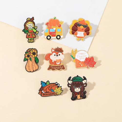 aleación de zinc broche, chapado, unisexo & diferentes estilos para la opción & esmalte, Vendido por UD