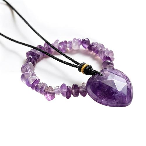 pietra preziosa set di gioielli fashion, Ciondolo & Bracciale, Cuore, 2 pezzi & materiali diversi per la scelta & per la donna, 2Setsinsieme/lotto, Venduto da lotto