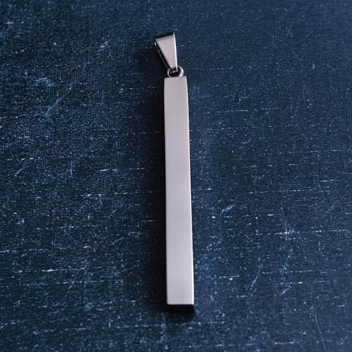 titanium Vedhæng, Titanium Stål, Rektangel, forgyldt, du kan DIY, flere farver til valg, 40x4x4mm, Solgt af PC