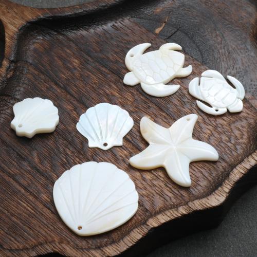Natural White Shell Pendants mirror polish ocean design & DIY Sold By PC