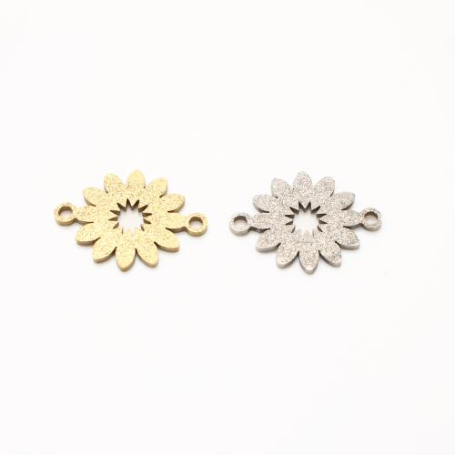 Stainless Steel Connector 304 Stainless Steel Flower plated DIY & hollow Sold By Lot
