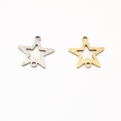 Stainless Steel Connector 304 Stainless Steel Star plated DIY & hollow Sold By Lot