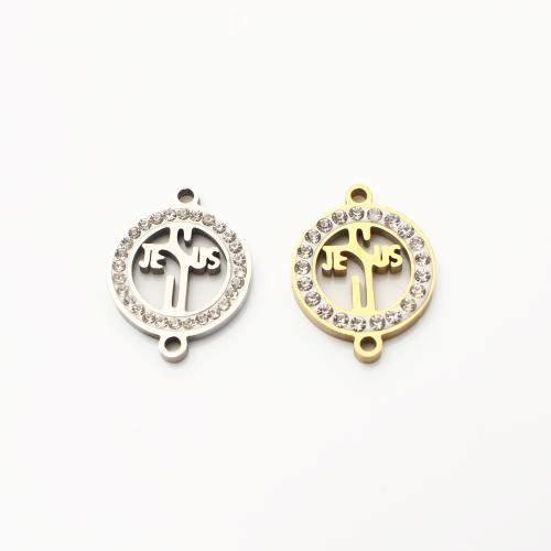 Stainless Steel Connector 304 Stainless Steel plated DIY & with rhinestone Sold By Lot