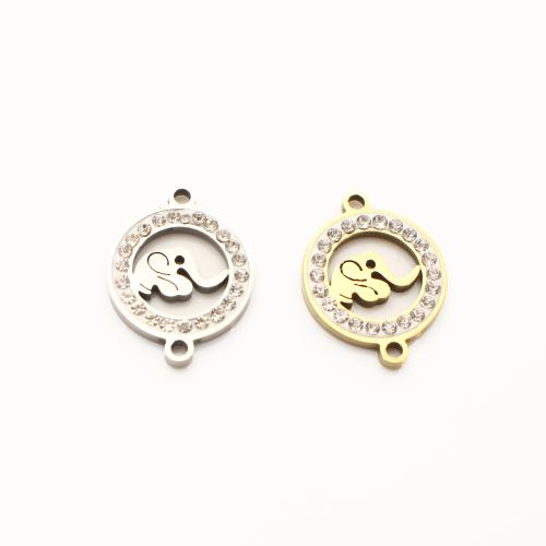 Nerezová ocel Connector, 304 Stainless Steel, DIY & s drahokamu & dutý, více barev na výběr, 20x15x2mm, 20PC/Lot, Prodáno By Lot