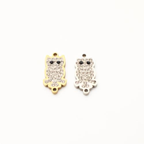 Nerūdijančio plieno jungtis, 304 Nerūdijantis plienas, padengtą, Pasidaryk pats & su Kalnų krištolas, daugiau spalvų pasirinkimas, 18x9x2mm, 20kompiuteriai/Pirkimo, Pardavė Pirkimo