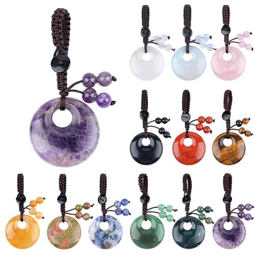 Ædelsten Hængende ornamenter, med Terylene Cord, forskellige materialer til valg, Solgt af PC