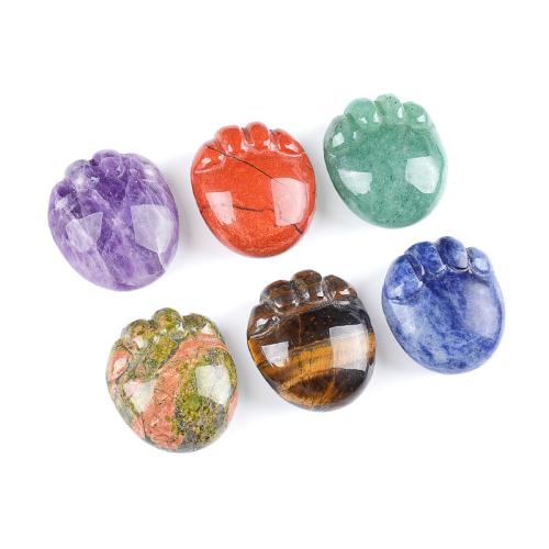 Gemstone Decoration Footprint Carved Sold By PC
