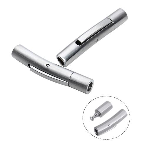 Rustfrit stål Bajonet Lås, Stainless Steel, Tube, forskellig størrelse for valg & mat, oprindelige farve, Solgt af PC