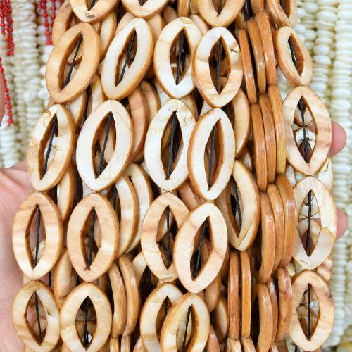 Grânulos do escudo de água doce natural, concha, DIY & vazio, 17x34mm, vendido por Strand