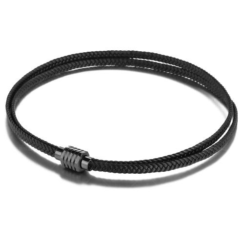 Cowhide Bracelet with 304 Stainless Steel multilayer & Unisex Sold By PC