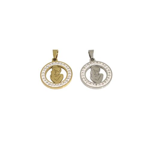Edelstahl Schmuck Anhänger, 304 Edelstahl, plattiert, DIY & mit Strass & hohl, keine, 29x20x2mm, verkauft von PC