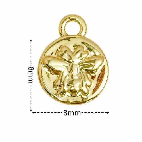 Messing Schmuck Anhänger, Biene, goldfarben plattiert, DIY & verschiedene Stile für Wahl & Micro pave Zirkonia & Emaille, verkauft von PC