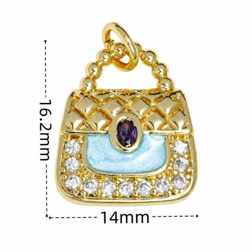 Messing hangers, Handtas, gold plated, DIY & verschillende stijlen voor de keuze & micro pave zirconia & glazuur, Verkocht door PC