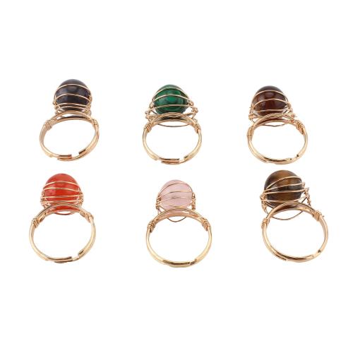 Drágakő Mandzsetta Finger Ring, -val Cink ötvözet, arany színű aranyozott, divat ékszerek & egynemű, több színt a választás, Által értékesített PC