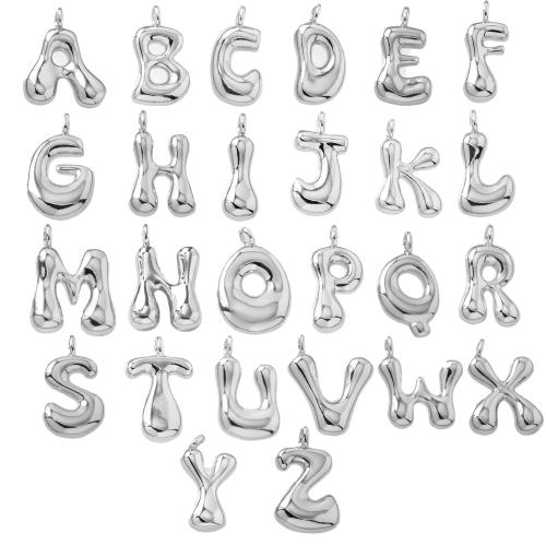 Brass Jewelry Pendants Alphabet Letter plated DIY Sold By Lot