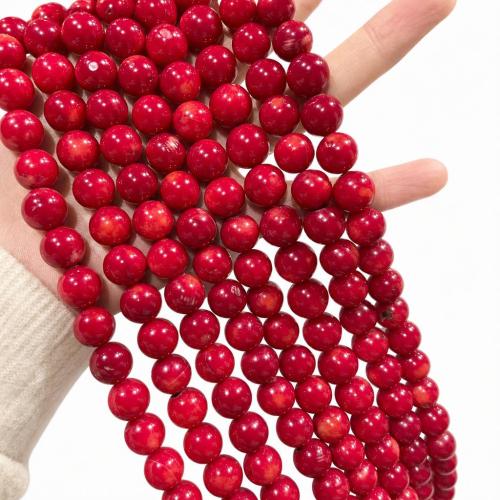 Natural Coral Helmet, Pyöreä, tee-se-itse, 10mm, N. 39PC/Strand, Myymät Strand