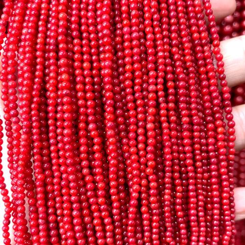 Abalorios de Coral, Esférico, Bricolaje & diverso tamaño para la opción, más colores para la opción, Vendido para aproximado 38 cm Sarta