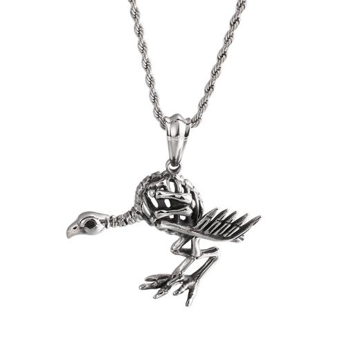 Titanium Steel Pendants Bird vintage & DIY & hollow original color Sold By PC