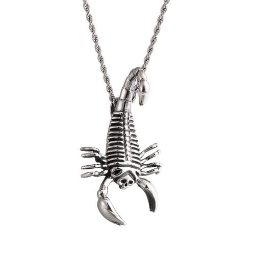 Titanhäng, Titan Stål, Scorpion, DIY, ursprungliga färgen, 73x44mm, Säljs av PC