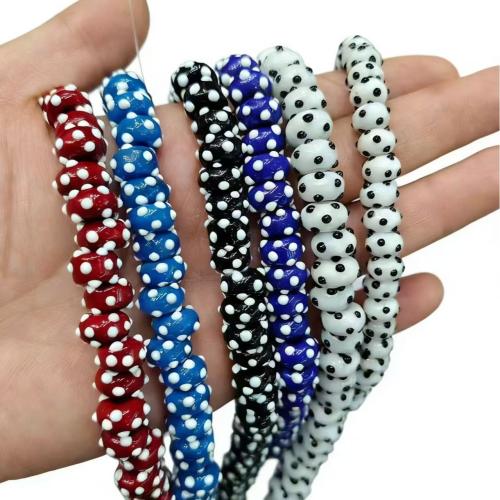 Bumpy Lampwork Gyöngyök, Golyós számológép, DIY & zománc, több színt a választás, 40PC-k/Bag, Által értékesített Bag