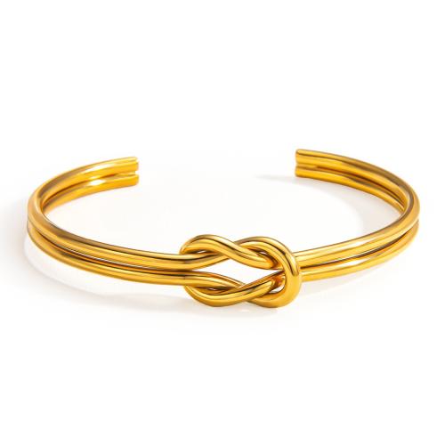 Acier inoxydable 304 bracelet manchette, Placage, bijoux de mode & pour femme, plus de couleurs à choisir, Diamètre intérieur:Environ 58mm, Vendu par PC