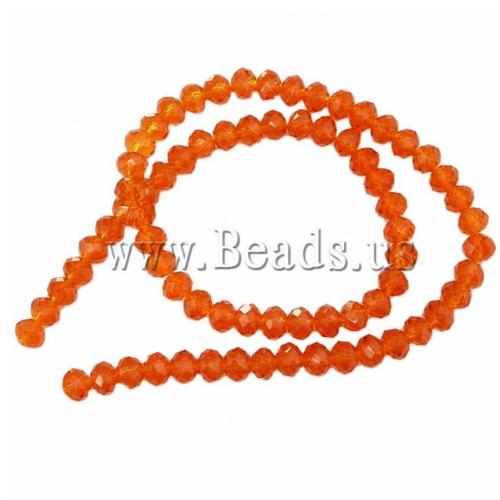 Rondell Kristallperlen, Kristall, AA grade crystal, Feuer Opal, 3x4mm, Bohrung:ca. 1mm, Länge ca. 20 ZollInch, 10SträngeStrang/Tasche, ca. 140PCs/Strang, verkauft von Tasche