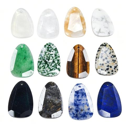 Pendants Gemstone Jewelry, Teardrop, DIY & ábhair éagsúla do rogha & ilghnéitheach, 21x33x4mm, Díolta De réir PC